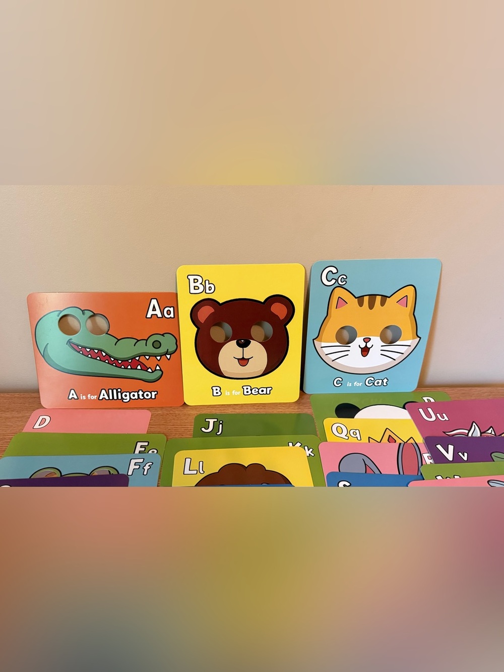 Peek-Through Alphabet Learning Card for Kids